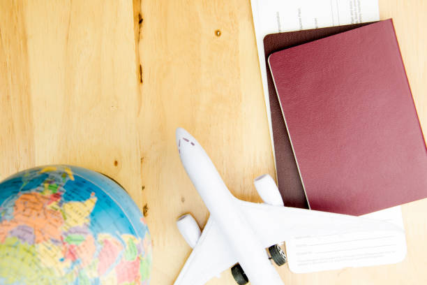 istock Concept travel transportation with airplane. 845953420