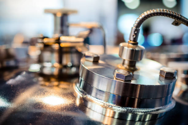 istock Chemical reactor body, selective focus 845954330