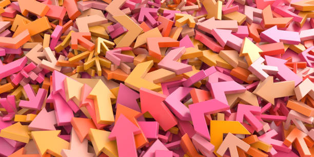 istock Infinite arrows background, business choice theme, original 3d rendering 845954664