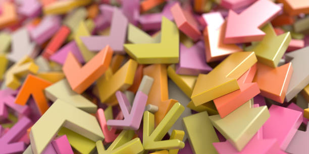 istock Infinite arrows background, business choice theme, original 3d rendering 845954706