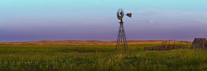 Single windmill located in the Sand Hills of Western Nebraska.