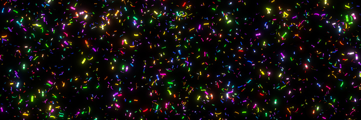 Glitter Background Flying Colourful Shiny Glitter Confetti Stripes Lit By  Bright Spotlights With Depth Of Field Effect Stock Photo - Download Image  Now - iStock