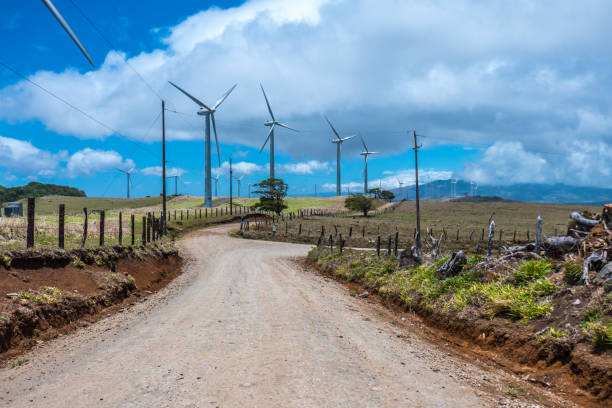 istock Wind generator near the road 845987524
