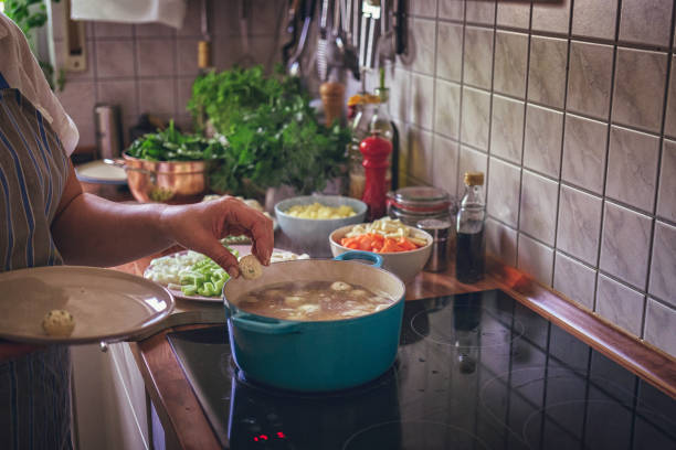 istock Preparing Delicious Minestrone Soup with Fresh Vegetables 845988092