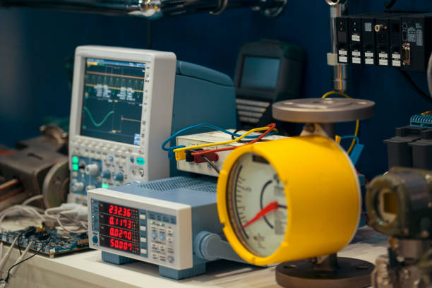 istock Industrial equipment - oscilloscope and electronic apparatus 845989570