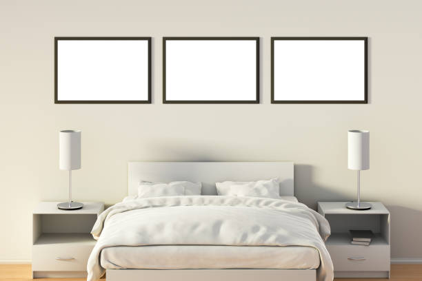 istock Blank poster in bedroom 845992934