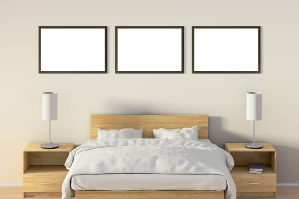 istock Blank poster in bedroom 845993056