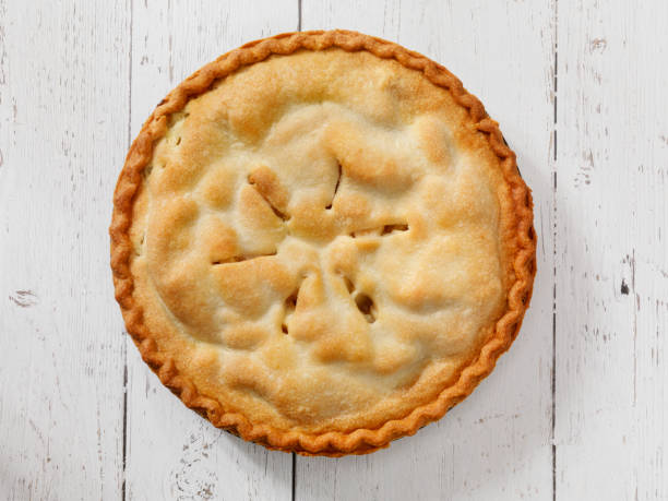 torta de maçã feita em casa - apple pie baked pastry crust apple - fotografias e filmes do acervo