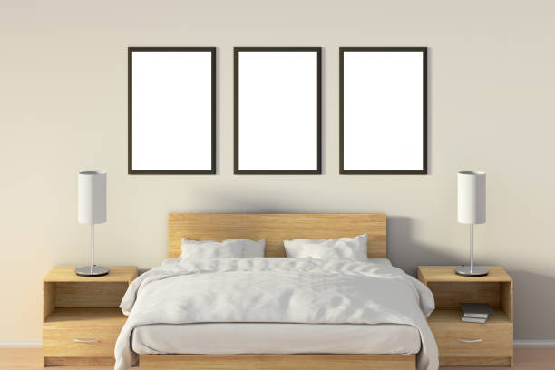 istock Blank poster in bedroom 845995612
