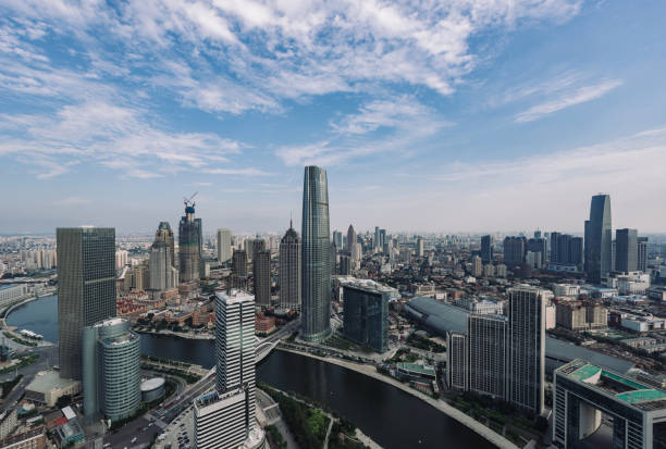 istock High angle view of Tianjin Skyline at daytime 845996026