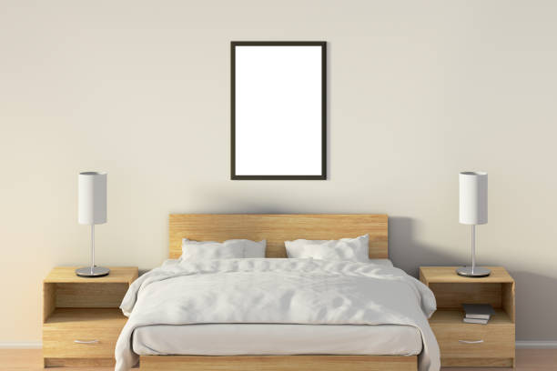 istock Blank poster in bedroom 845996420