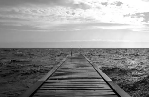 Photo of Denmark: Wooden bathing jetty in North Jutland