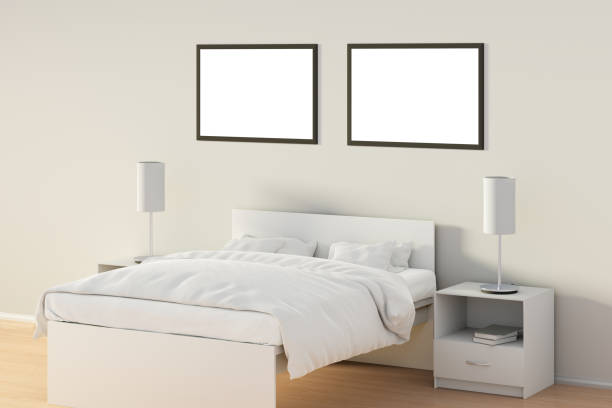 istock Blank poster in bedroom 845998868