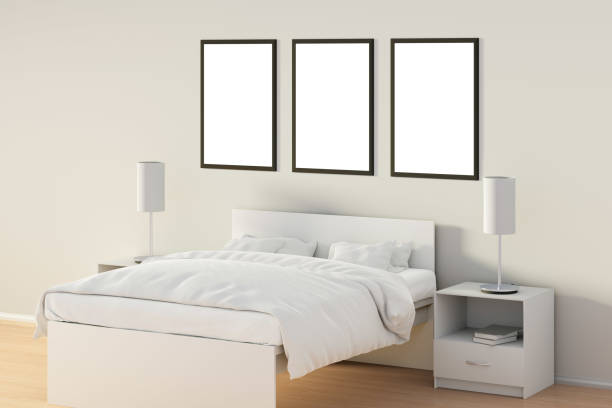istock Blank poster in bedroom 845999004