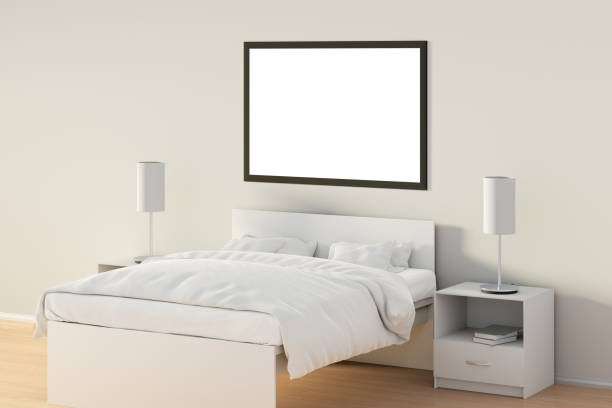 istock Blank poster in bedroom 845999404