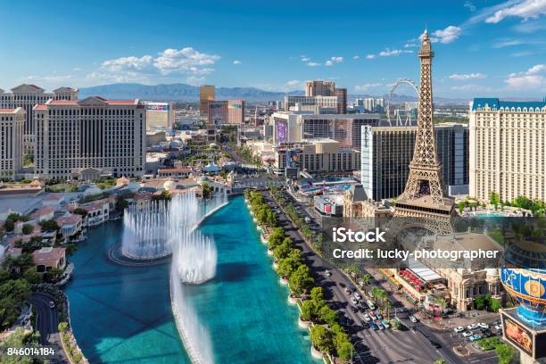 Aerial View Of Las Vegas Strip Stock Photo - Download Image Now - Las Vegas, The Strip - Las Vegas, Urban Skyline
