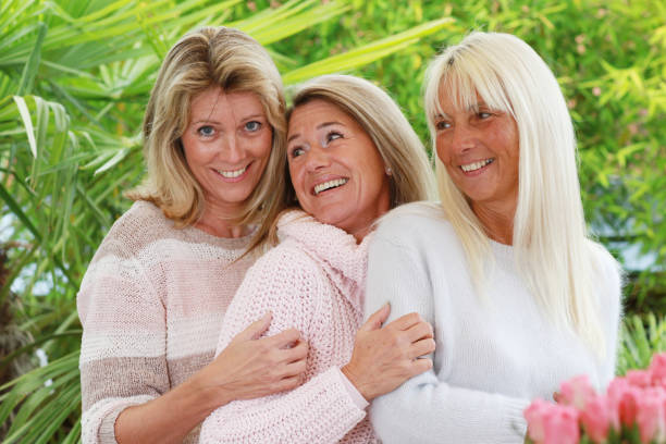 istock Three happy mature woman outdoor 846022040