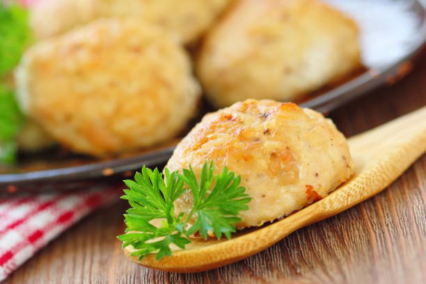 istock Chicken meatballs with rice and vegetables 846040340