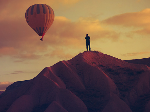 Hot air balloon over Cappadocia