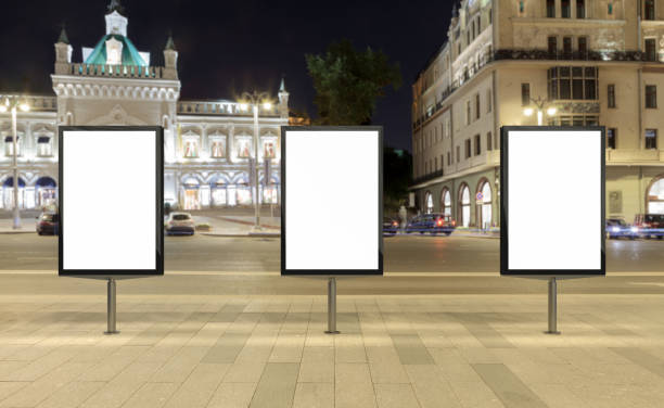 istock Blank street billboard at night. 846056038