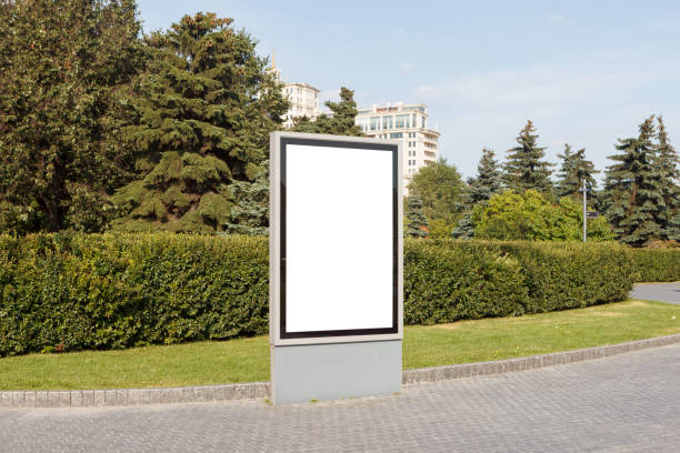 istock Blank advertising vertical street billboard poster 846059656