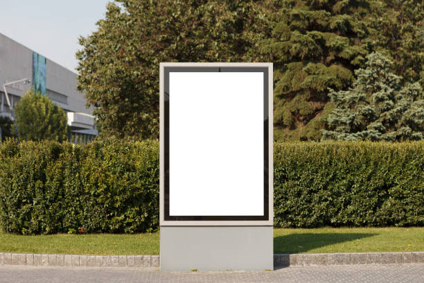 istock Blank advertising vertical street billboard poster 846059748