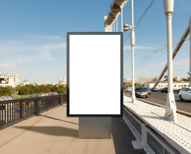istock Blank advertising vertical street billboard poster 846061884
