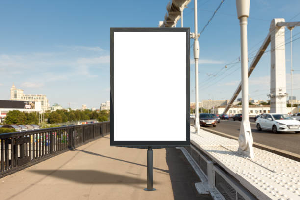 istock Blank advertising vertical street billboard poster 846061932