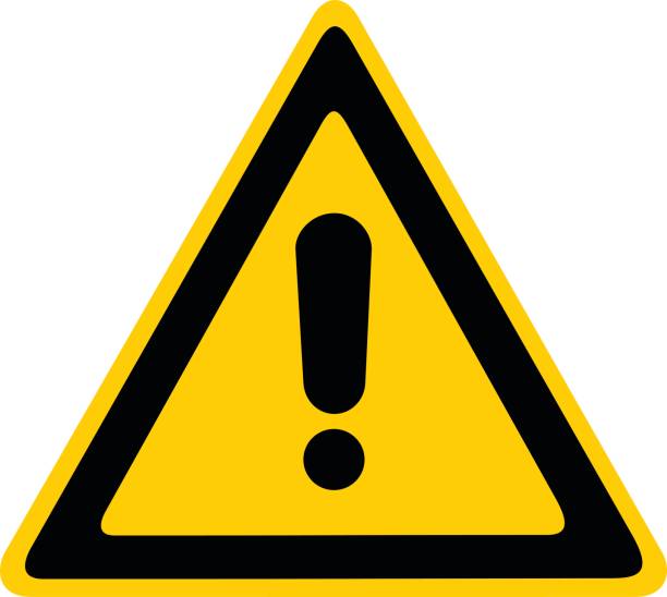 Blank Other Danger And Hazard Sign Blank Other Danger And Hazard Sign, isolated, black general warning triangle over yellow vector eps 10 gas mark stock illustrations