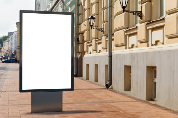istock Blank advertising vertical street billboard poster 846062736