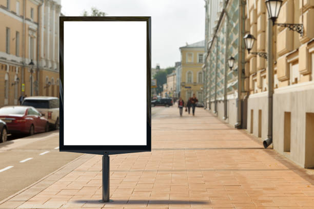 istock Blank advertising vertical street billboard poster 846062818