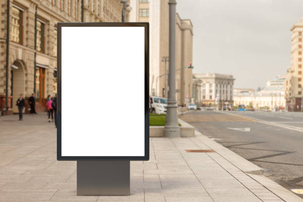 istock Blank advertising vertical street billboard poster 846062966