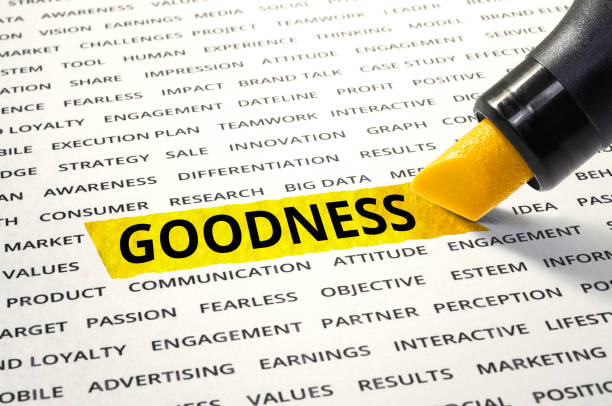 istock Goodness word  highlighted with marker on paper 846062988