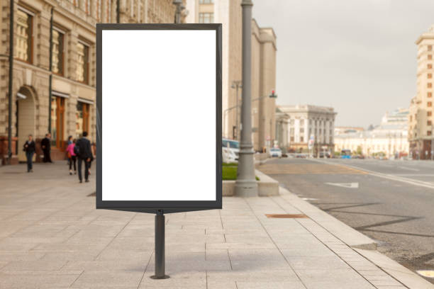 istock Blank advertising vertical street billboard poster 846063034