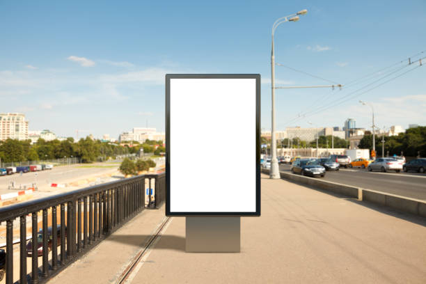 istock Blank advertising vertical street billboard poster 846063220