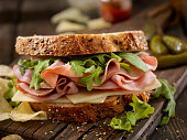 Ham, Swiss and Arugula Sandwich