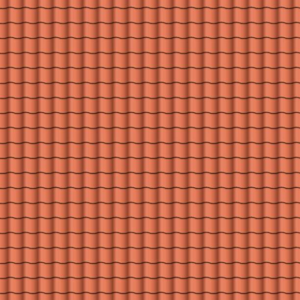 ilustrações de stock, clip art, desenhos animados e ícones de red roof tiles background texture in regular rows.seamless pattern. vector illustration. - seamless tile illustrations