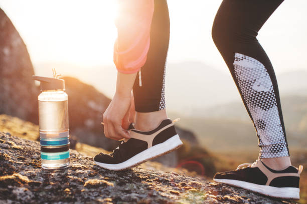istock Athletic woman preparing for the evening jogging 846074208