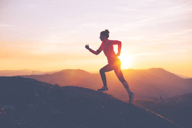 istock Woman athlete doing sport outdoors at sunset 846078240