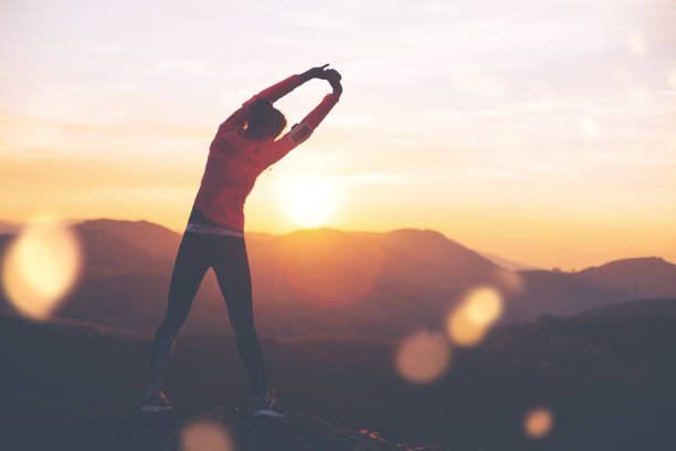 istock Athlete woman stretching outdoors 846079136