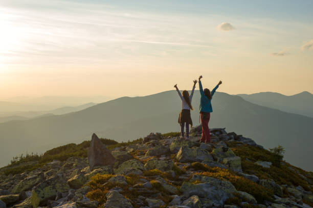 istock Joyful mom and daughter, with open arms 846082308