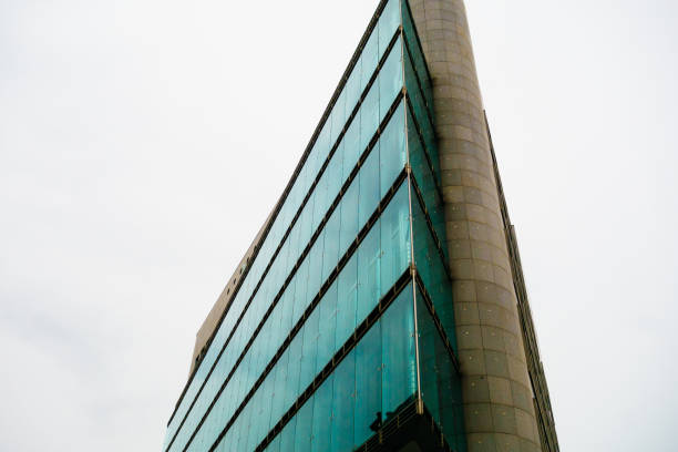 istock low angle view of futuristic glass architecture 846086280