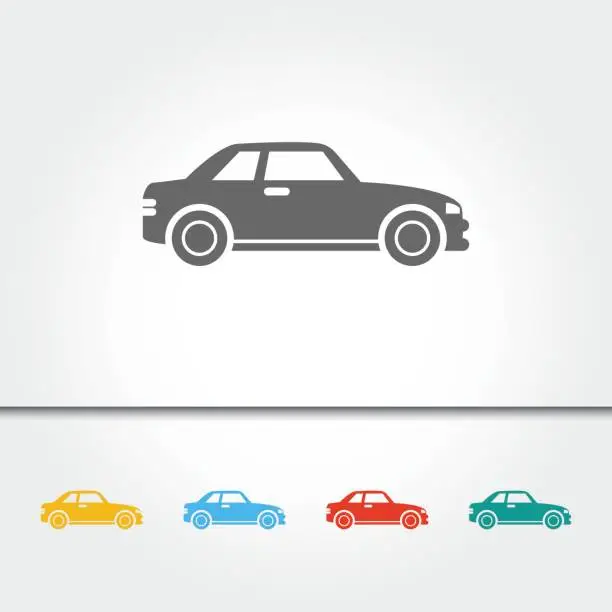 Vector illustration of Car Single Icon Vector Illustration