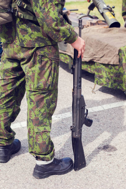 istock A soldier with ak 4 rifle 846095776