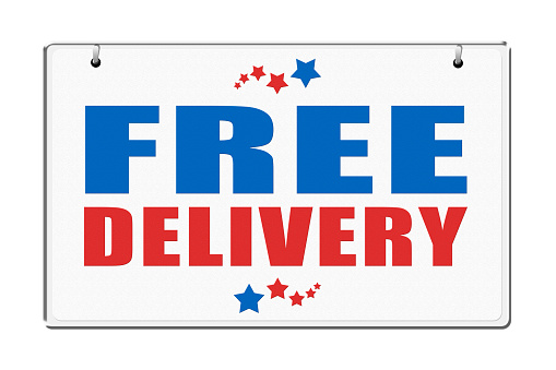 Free Delivery plaque.