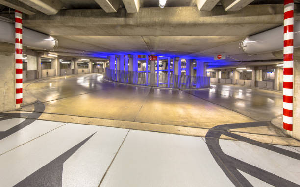 istock Empty Driveway in parking garage hospital 846103800