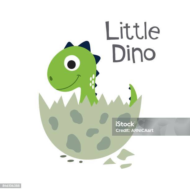 Cute Dino Illustration Stock Illustration - Download Image Now - Dinosaur, Baby - Human Age, Dragon