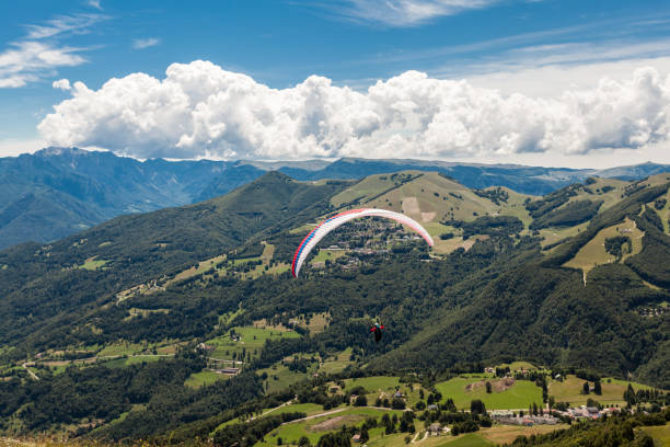 istock Paragliding in the sky over the dolomites 846126830