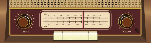 Retro radio with front panel