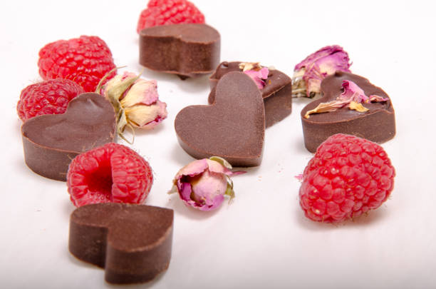 chocolate bonbons of different shapes
